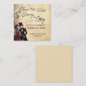 素朴ゴシック結婚骨格 スクエア名刺 (正面/裏面)