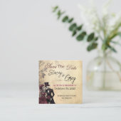 素朴ゴシック結婚骨格 スクエア名刺 (スタンド正面)