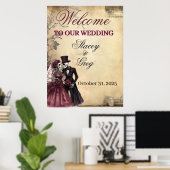素朴ゴシック結婚骨格 ポスター (ホームオフィス)