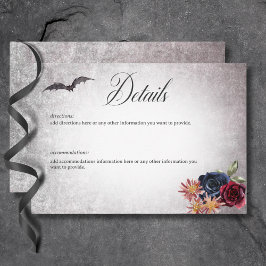 素朴ゴシック色ハロウィン結婚詳細 エンクロージャーカード