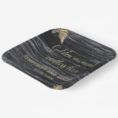 素朴ゴールデンモダンモーメントエンドレス愛結婚の ペーパープレート (傾斜あり)