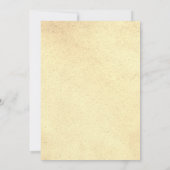 素朴ゴールデン結婚リーフリースモダンズ 招待状 (裏面)