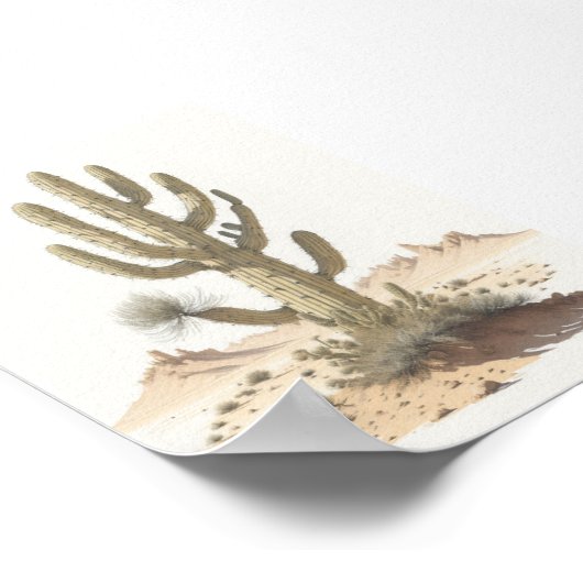 素朴サボテン ポスター (角)