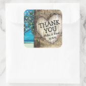 素朴サンキュートロピカルビーチ結婚式 スクエアシール (バッグ)