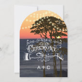 素朴サンセット結婚フォレスト 招待状 (裏面)