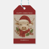 素朴サンタハット付きコテージコーレハイランドカウズ ギフトタグ (裏面)