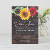 素朴サンフラワーズオンバーンウッドブライダルシャワー 招待状 (スタンド正面)