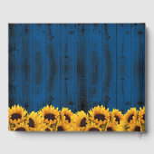 素朴サンフラワーズカントリーネイビー結婚ンズ ゲストブック (裏面)