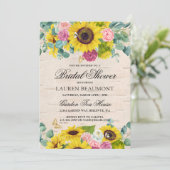 素朴サンフラワーズカントリーブライダルシャワー 招待状 (スタンド正面)