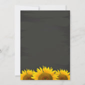 素朴サンフラワーズクラシーフォーマル結婚シャルボードズ 招待状 (裏面)