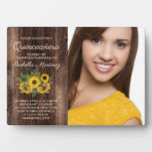 素朴サンフラワーズバーンウッドキンセニェラ写真 フォトプラーク (正面)