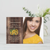 素朴サンフラワーズバーンウッドキンセニェラ写真 招待状 (スタンド正面)