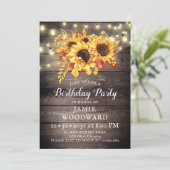 素朴サンフラワーズバーンウッドバースデーパーティー 招待状 (スタンド正面)