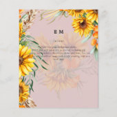 素朴サンフラワーズパンパスグラスダスティーバラ結婚ズ チラシ (裏面)