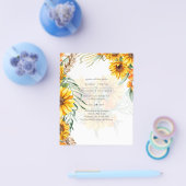 素朴サンフラワーズパンパスグラスダスティーバラ結婚ズ チラシ (シングル)