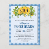 素朴サンフラワーズファミリー懇親会招待状 インビテーションポストカード (正面)