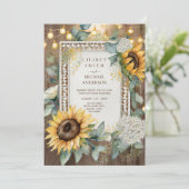 素朴サンフラワーズファームハウス庭園の結婚式 招待状 (スタンド正面)
