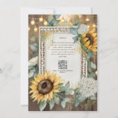 素朴サンフラワーズファームハウス庭園の結婚式 招待状 (裏面)