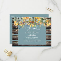 素朴サンフラワーズフェンスティール（緑がかった色）ブライダルシャワー