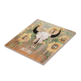 素朴サンフラワーズブルカウクスカルウェスタン タイル