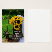 素朴サンフラワーズブーツウェスタン結婚式の引き出物ラベル (正面&裏面)