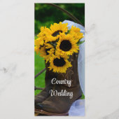 素朴サンフラワーズブーツウェスタン結婚式 プログラム (正面)