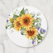 素朴サンフラワーズ&ラベンダー結婚式の引き出物ラベル フェイバータグ (裏面)