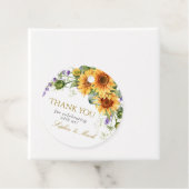 素朴サンフラワーズ&ラベンダー結婚式の引き出物ラベル フェイバータグ (インサイチュ)