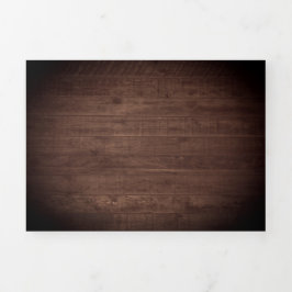 素朴サンフラワーユーカリプトゥスレッドバラ結婚ズ 三つ折り招待状