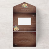 素朴サンフラワーライツユーカリ秋の結婚式 オールインワン招待状 (外側)