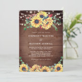 素朴サンフラワーライツユーカリ秋の結婚式 招待状 (スタンド正面)