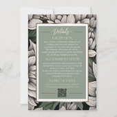 素朴サージュ、シャンパンホワイト開花結婚ズ詳細 招待状 (正面)