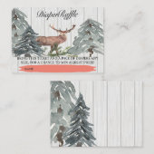 素朴シカはほとんどここにおむつのラッフルのチケットいます エンクロージャーカード (正面/裏面)