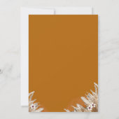 素朴シナモンワイルドフラワーテラコッタ結婚ズ 招待状 (裏面)