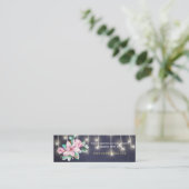 素朴シャルボードフローラピ結婚ンクのウェブサイトRSVP スキニー名刺 (スタンド正面)