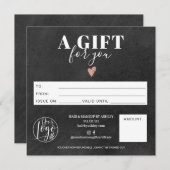 素朴シャルボード正方形ギフト券ロゴ (正面/裏面)