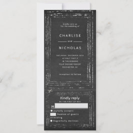 素朴シャルボード結婚式招待状w rsvp 招待状