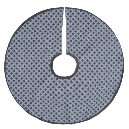 素朴シルバーウィッカーカスタムオンダークブルー ブラッシュドポリエステルツリースカート (正面)