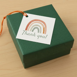 素朴シンプルな虹の赤ちゃんシャワー感謝していユー フェイバータグ