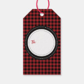素朴シンプルクラシックレッド&ブラックバッファロープレイド ギフトタグ (裏面)
