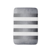 素朴シンプルグレー抽象芸術ストライプの バスマット (正面縦)