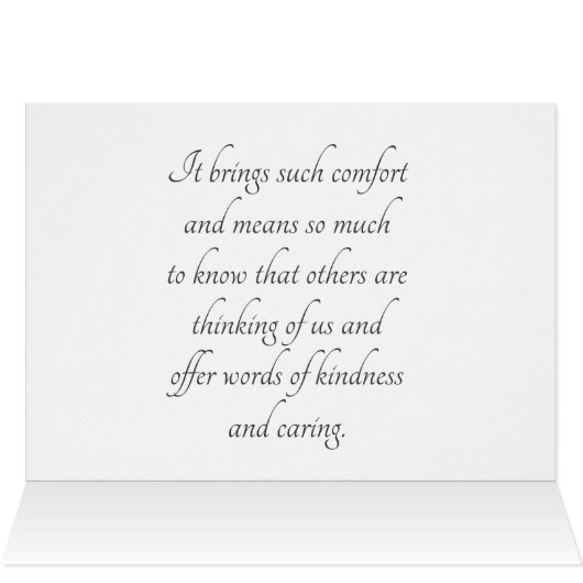 素朴シンプルフローラハート感謝してい、悔やみや弔慰用 (内部横(上))