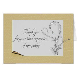 素朴シンプルフローラハート感謝してい、悔やみや弔慰用