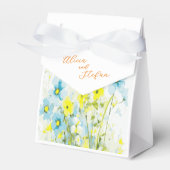 素朴シンプルブルーイエローポピーの水色 フェイバーボックス (正面サイド)