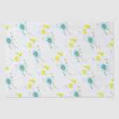 素朴シンプルブルーイエローポピーの水色 薄葉紙 (正面)