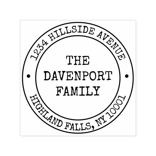 素朴シンプルモダンファミリ名差出人住所 セルフインキングスタンプ (デザイン)