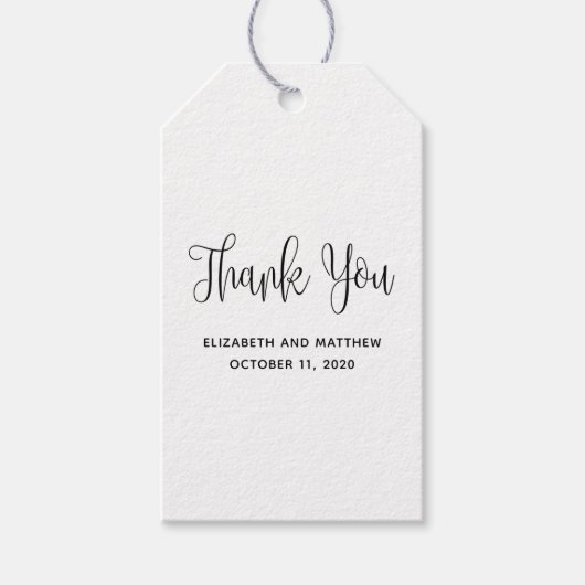 素朴シンプルラベルクラフト結婚の感謝してい君 ギフトタグ (正面)