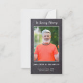 素朴シンプル写真追悼式 ノートカード (正面)