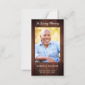 素朴シンプル写真追悼式 ノートカード (正面)