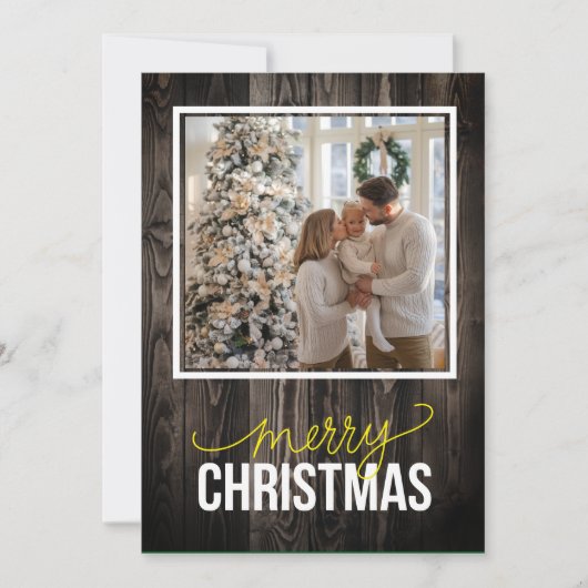 素朴シンプル家族クリスマス シーズンカード (正面)